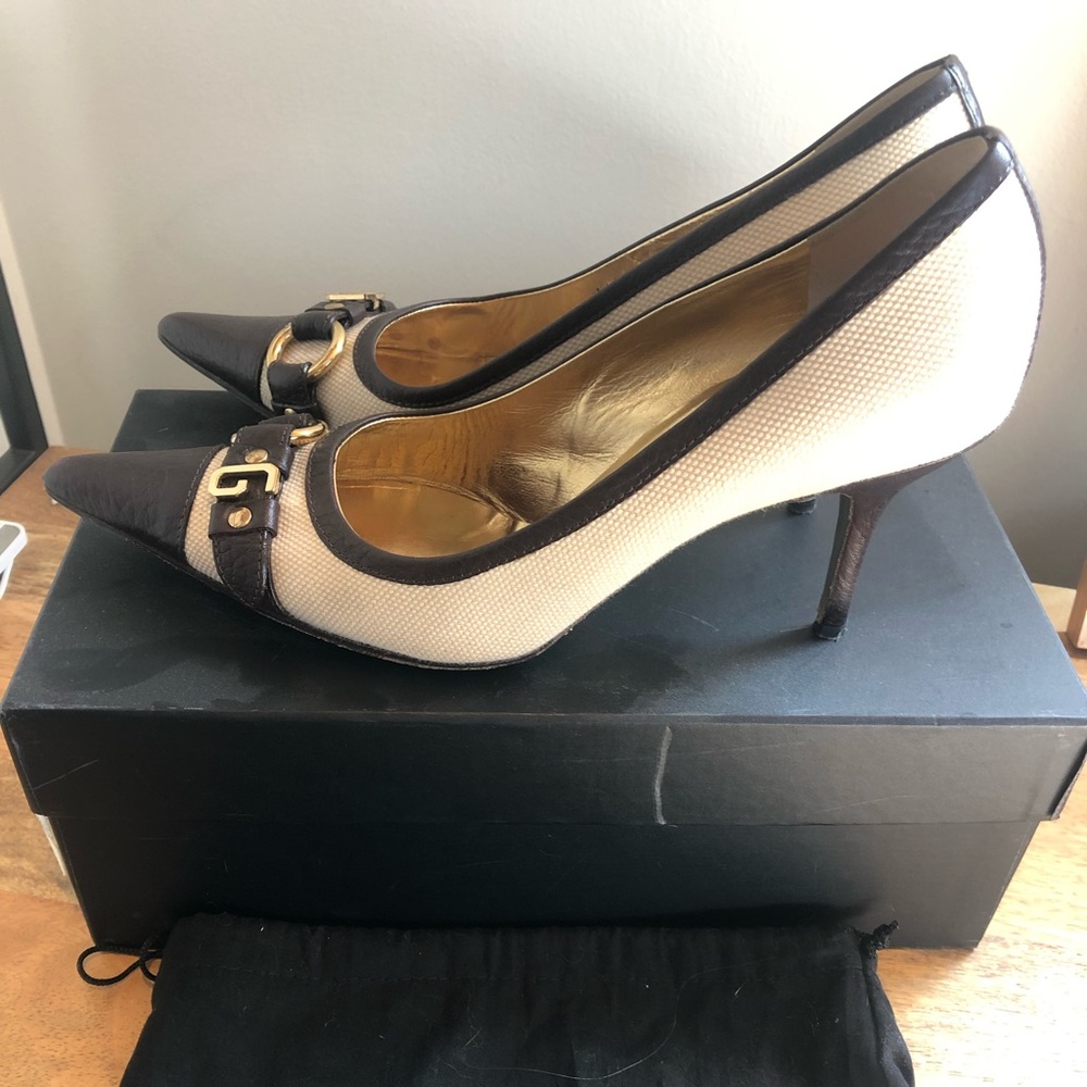 Dolce & Gabbana heels tan and dark brown - Picture 2 of 5